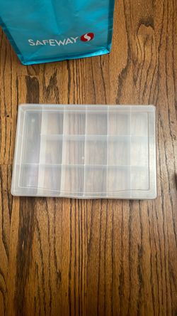 Clear Plastic Compartment Storage Organizer Box
