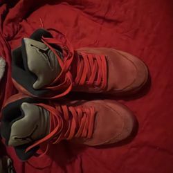 jordan 5 red suede
