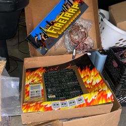 Brand New Old Stock Original Fire Trap Kit Data East Arcade Video Game Pcb Game Board Bezel Marquee Header And Wiring Harness