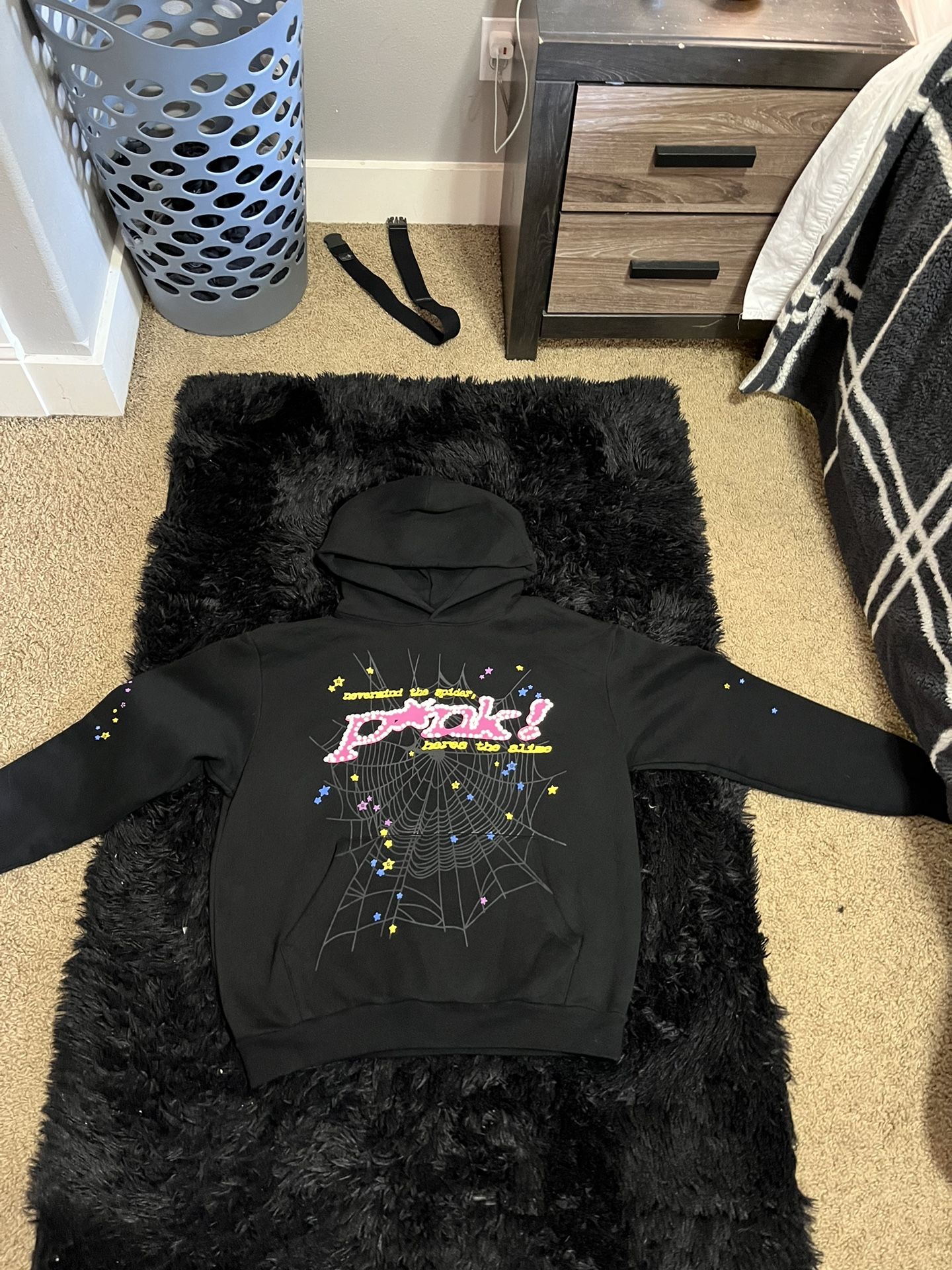 spider pink hoodie