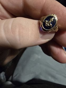 Waves Ww2 Military 10k Gold Ring