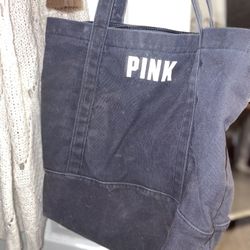 Pink Black Canvas Bag