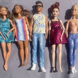 5 Barbies, ‘barbies’ , Ken
