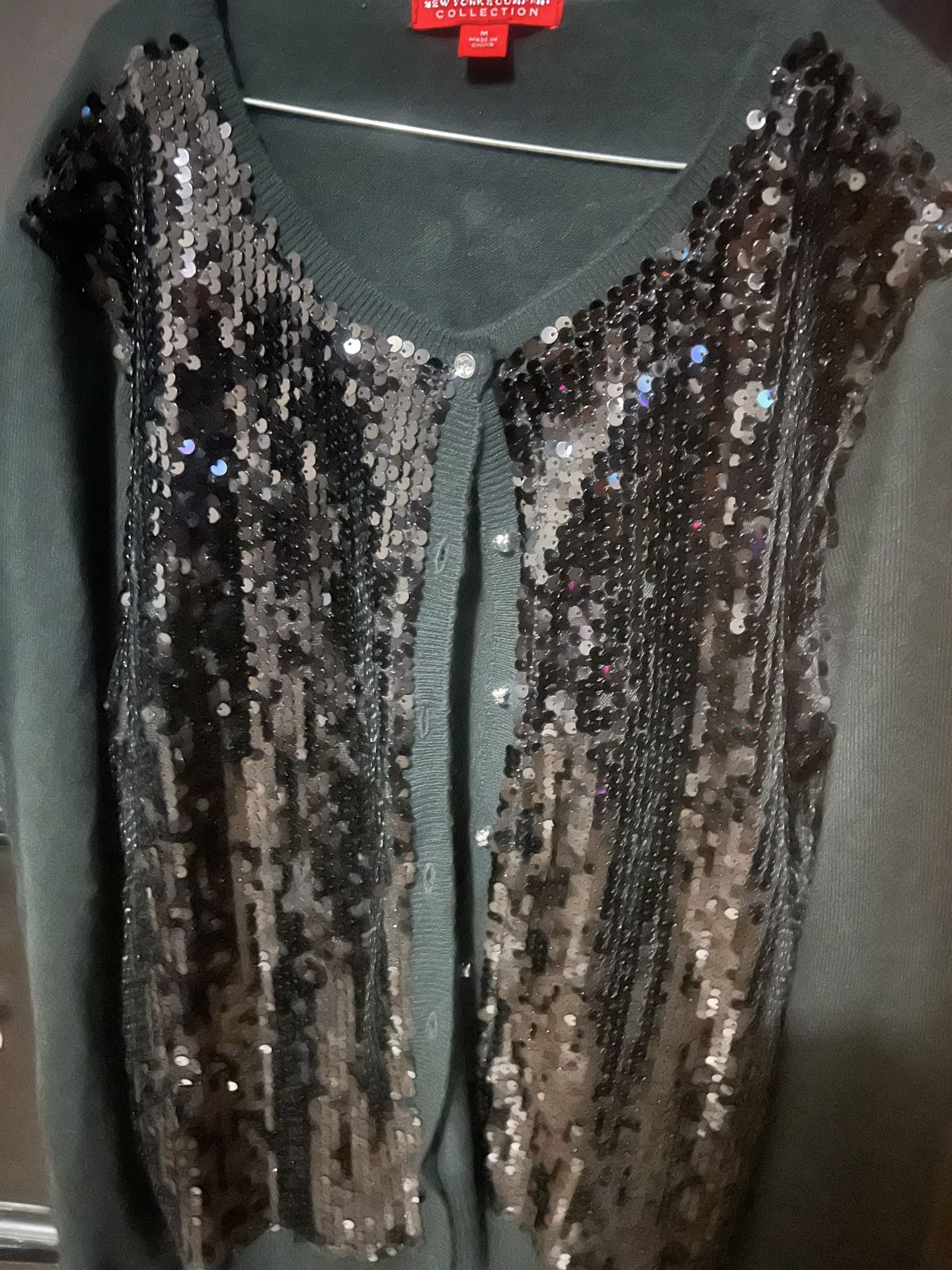 Black Sparkle Cardigan Medium