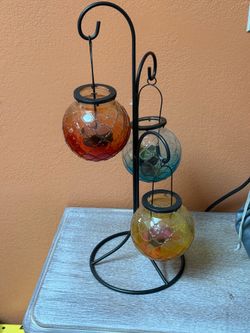 Glass Hanging Tealight Lantern