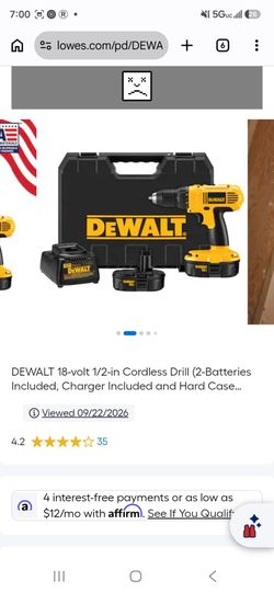 Cordless drill 18 volts