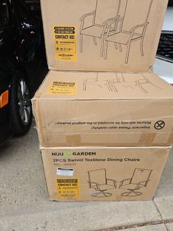 Set Of 6 Patio Chairs Brand New In The Box.