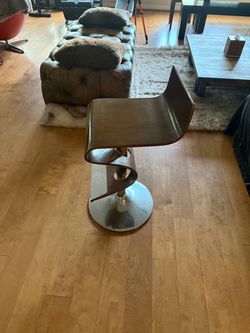 Modern Bentwood Adjustable Bar Stools, set of 2