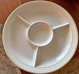 White CeramicCompartment Serving Dish