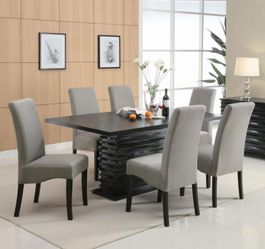 coaster 102061-S7 Stanton 7-piece Rectangular Dining Table Set Grey