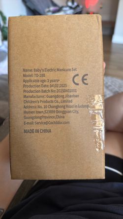Un opened baby nail trimming kit electric