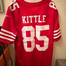 SAN FRANCISCO 49ERS GEORGE KITTLE NIKE ALTERNATE VAPOR F.U.S.E RED LIMITED PLAYER JERSEY