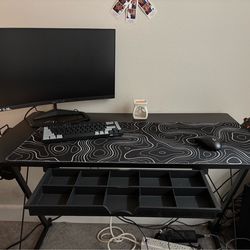 Black desk and chair for sale