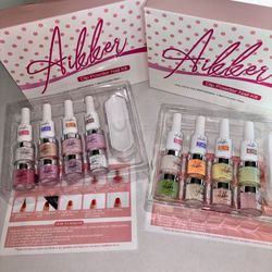 NEW SET OF 2 DIPPING POWDER KITS 16 COLORS TOP BASE ACTIVATOR BEAUTY NAILS SELF CARE PINK GLITTER GIFT 