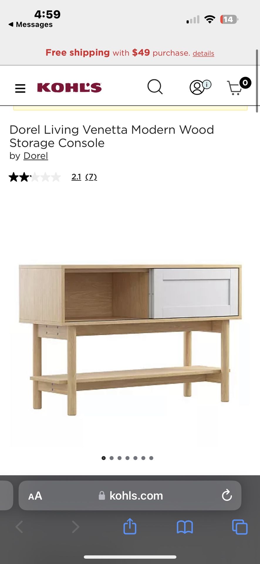 Storage Console Table