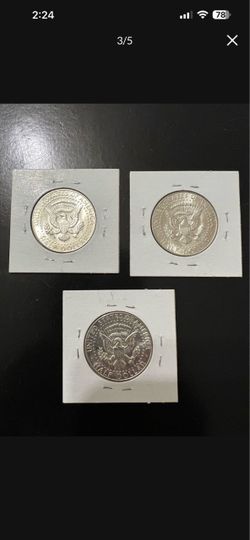 3 - 1965 KENNEDY HALF DOLLARS COINS UNCIRCULATED ALL