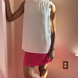 Cream Sleeveless Blouse