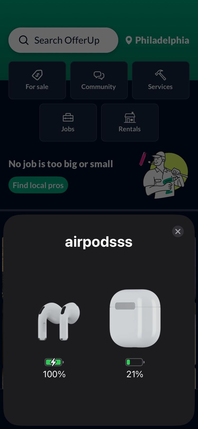 Apple AirPods For Sale $60-$50 
