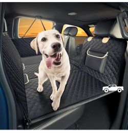 XL Truck Back Seat Extender for Dogs, Hard Bottom Dog Car Seat Cover for Back Seat, Heavy Duty Dog Hammock for Aggressive Chewers, Waterproof Pet Seat