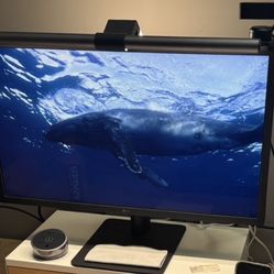 LG UltraFine 24MD4KL-B 24” 4K Monitor + Free IKEA Wireless Charging Desk Lamp