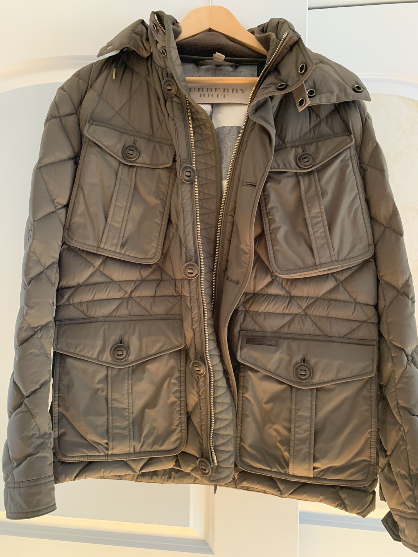 Burberry men’s winter coat, size Large