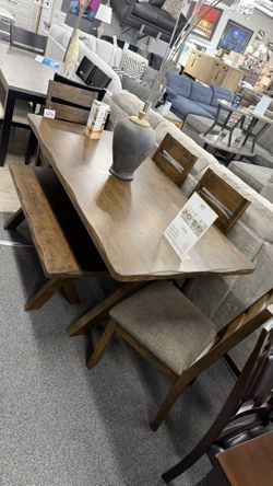 Dining Table With Bench And 4 Chairs 