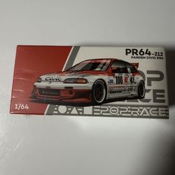POP Race 1/64 Honda Pandem Civic EG6 red & white