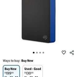 Seagate 2TB External Game Drive For PS4 / Ps5