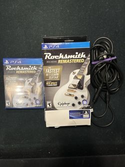 Rocksmith 2014 Edition Remastered w/ Real Tone Cable and Audio Cable Playstation 4 Open Box Used