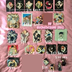 Chainsaw man anime enamel pins