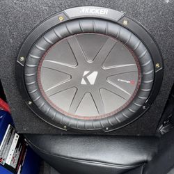 Kicker CompR 12 inch Subwoofer and Alpine Amplifier 