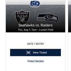 Seahawks vs Raiders Preseason 