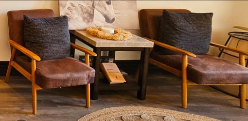 Modern Vintage Open-Framed Arm Living Room Chair