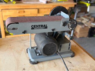 Central bench belt sander