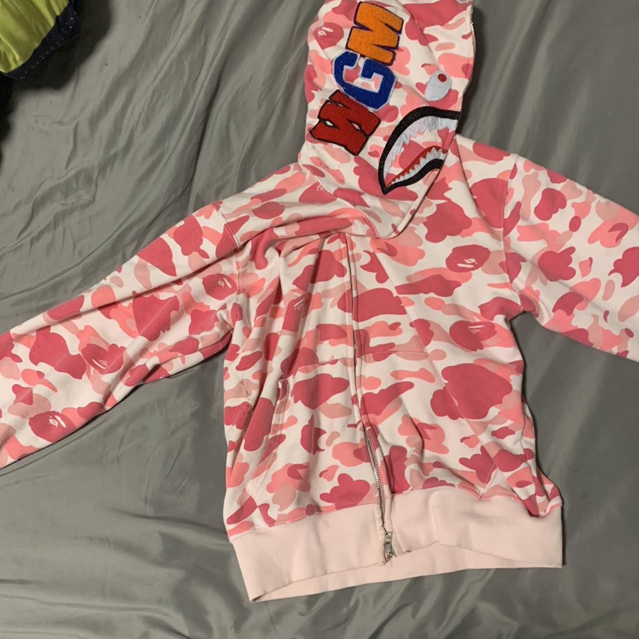 Pink & White Camo Hoodie