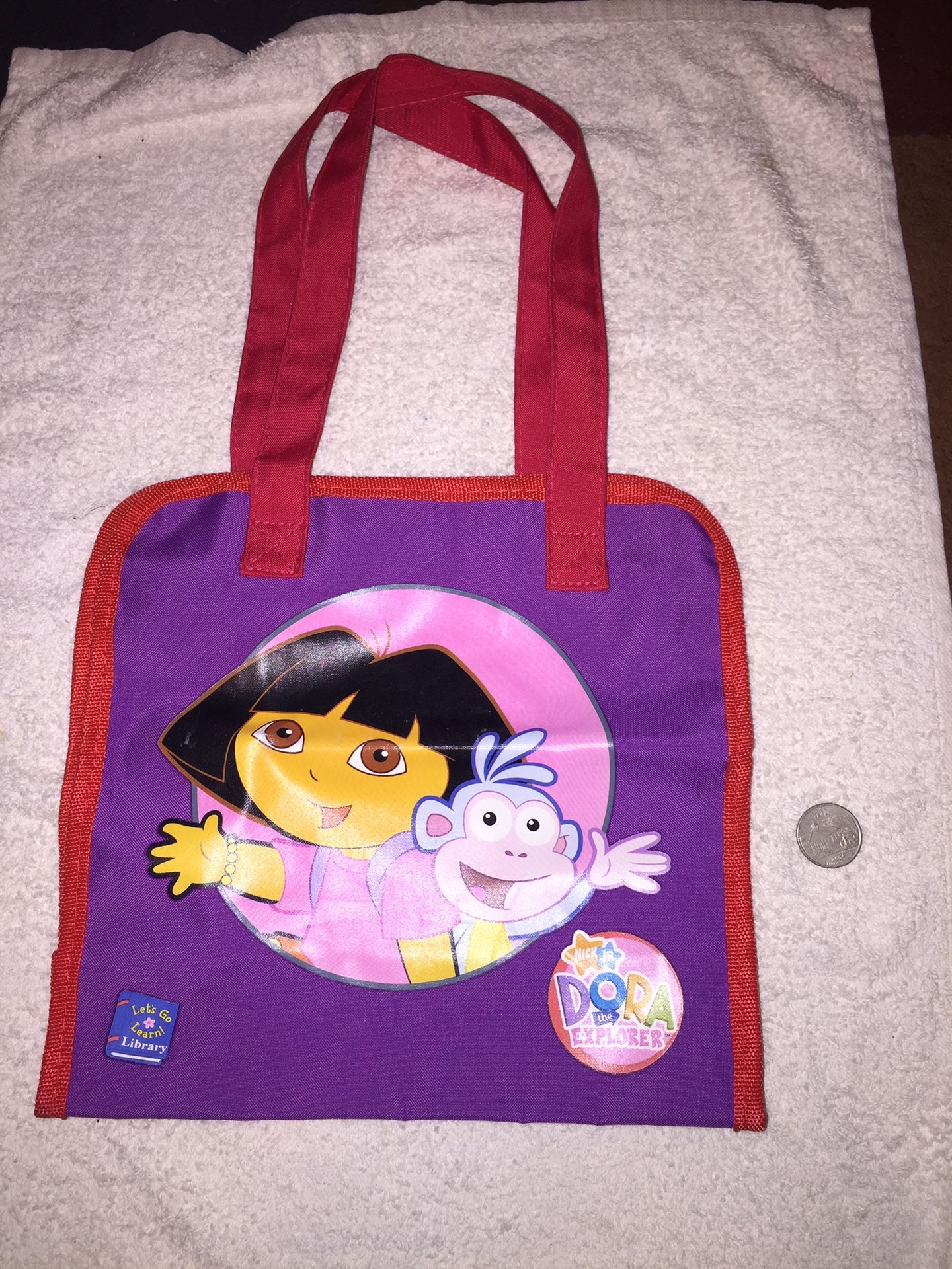 Dora and Boots Small Girls Purple Bag Tote Polyester