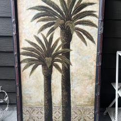 Framed Palm Tree Wall Art (set of 3)