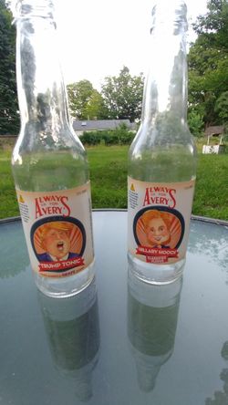 Trump and Hillary soda bottles