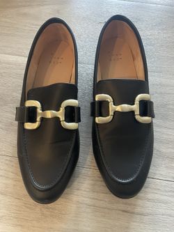Black With Gold Accent Dress Shoes