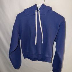 Ladies Small J.Crew blue cropped hoodie sweatshirt p/u Jamison, Pa 