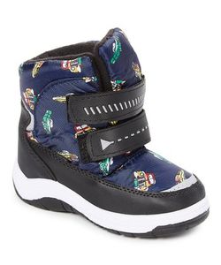Adorababy Blue Cars Snow Boot - Boys, Size: Little Kid 11