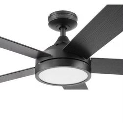 New Harbor Breeze Camden 52-in Matte Black Indoor Ceiling Fan with Light Remote (5-Blade)