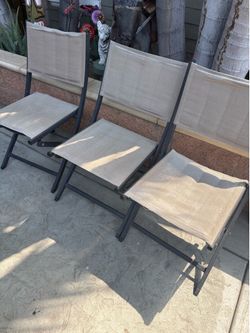 3 fold up chairs