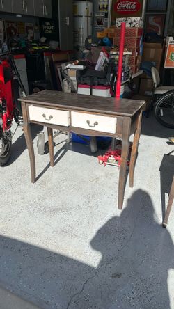 Two Drawer Wood Desk
