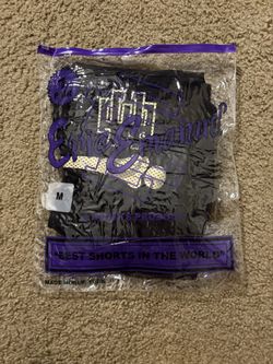 Eric Emmanuel EE Bones Logo Shorts Black/White, Size Medium