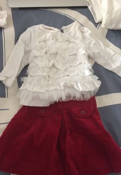 Baby gap onesie and curduroy Janie & Jack skirt