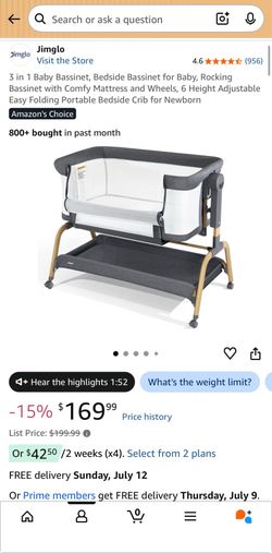 Bassinet for baby