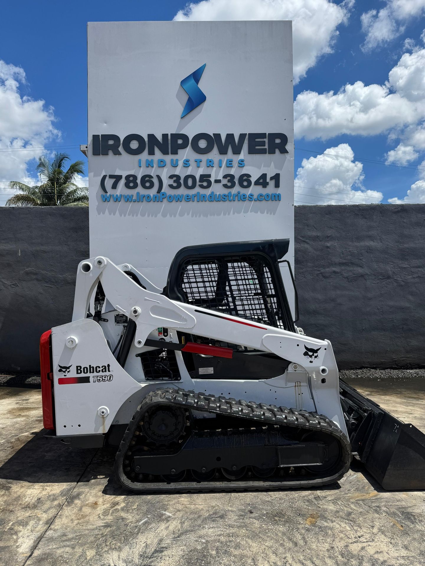 2017 Bobcat T590 Skid Steer Loader Open Cab