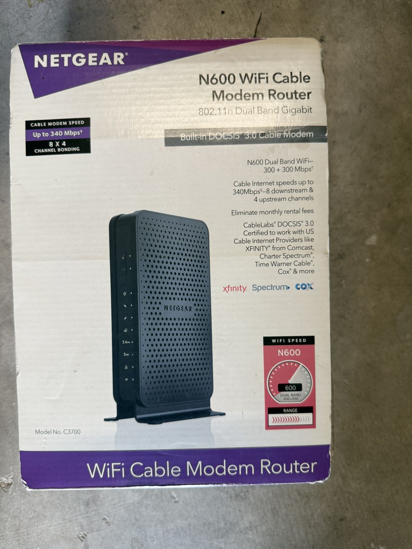 Netgear N600 WiFi Cable Modem Router