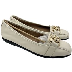 Aerosoles leather comfy ballet flats chain hardware detail women Size 9.5M